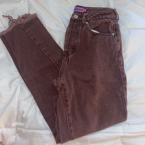 Brown mom jeans